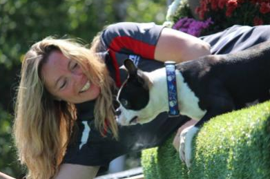 heather mcleod of RUFFSPORT with french bulldog