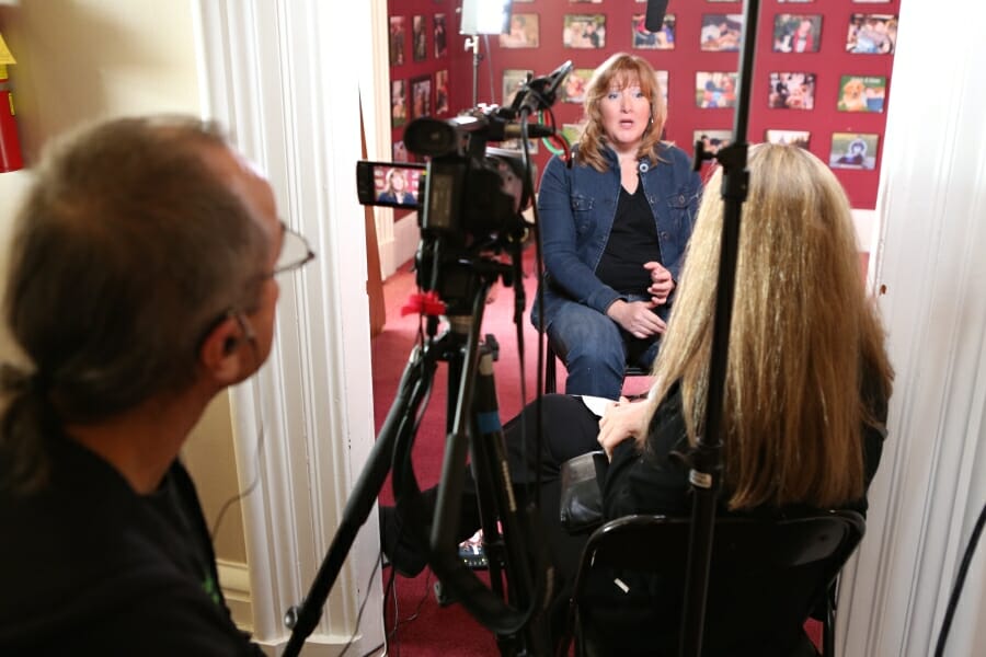 Bongo and Susie interviewing Dani at NSD