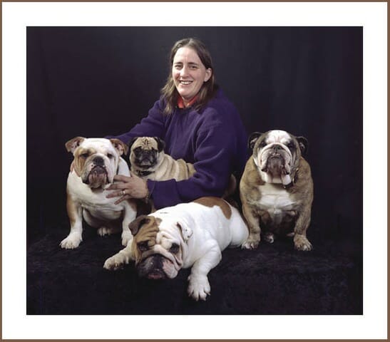 Dog trainer Joan Weston and her dogs- find out how you can train reactive dogs to meet strangers