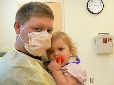 Katlyn at 7 months old in hospital