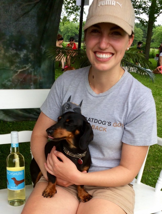 Crusoe and mom sitting on bench