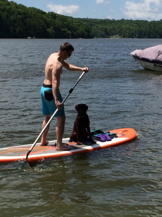 Nick & Dog Paddleboarding