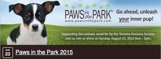 Paws in the Park banner