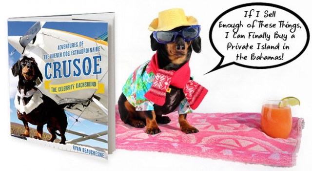crusoe with new book