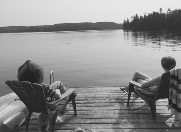 Cottage sitting on the dock