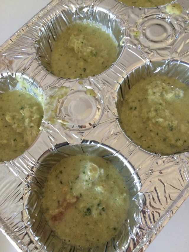 raw pupcakes in muffin tin