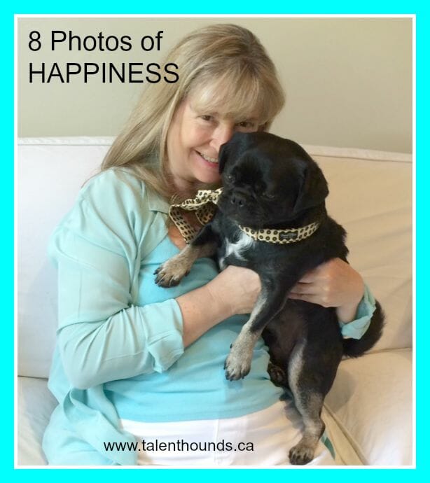 Susie and Kilo the Pug happy hugging