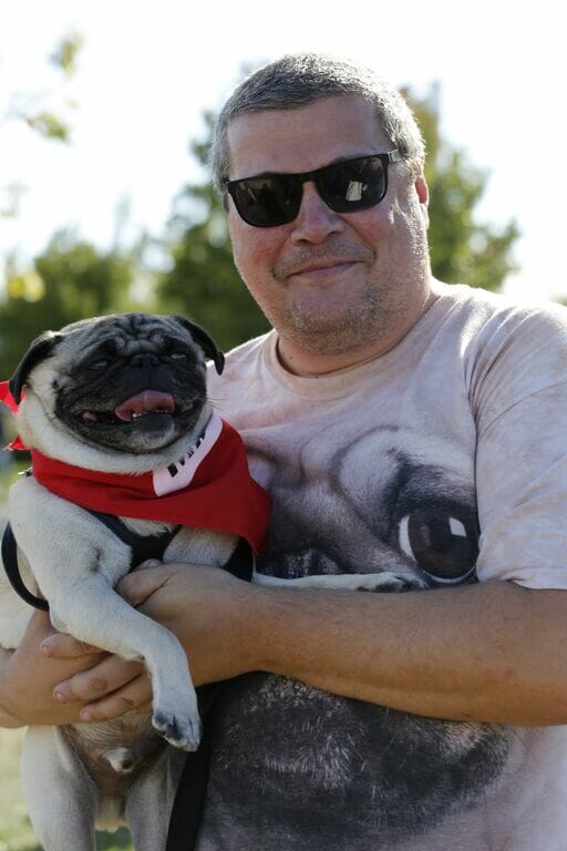 Tim and Fishstick at Woofstock