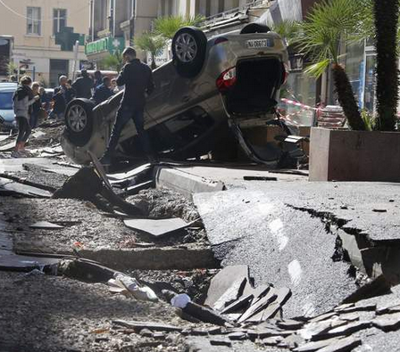 Cannes after storm