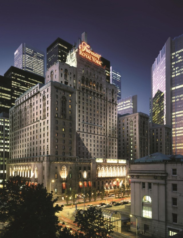 Exterior_Night shot of Fairmont Hotels & Resorts Toronto