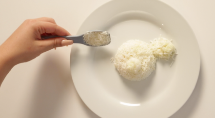 Making rice ears for Sushi Pups- Dog Licks Recipe