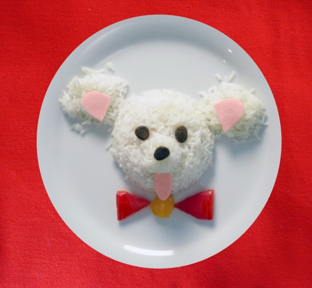 red fabric dog image