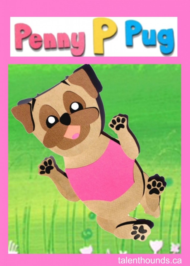 Penny P Pug adorable illustrated Puppy Character for Kids image