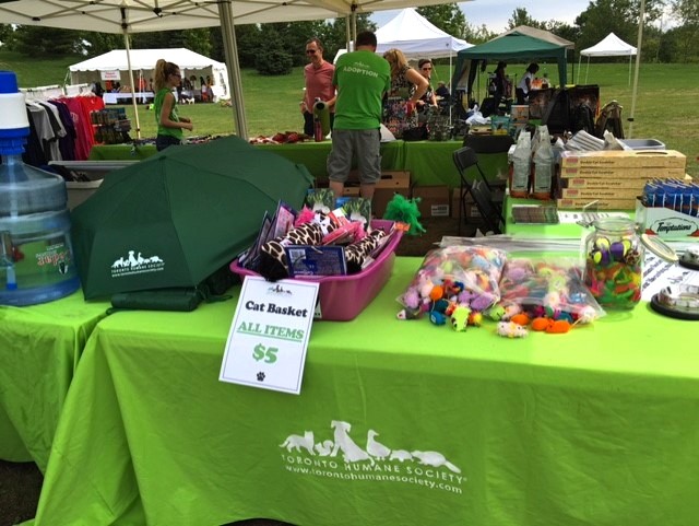 Toronto Humane Society booth at Paws in the Park