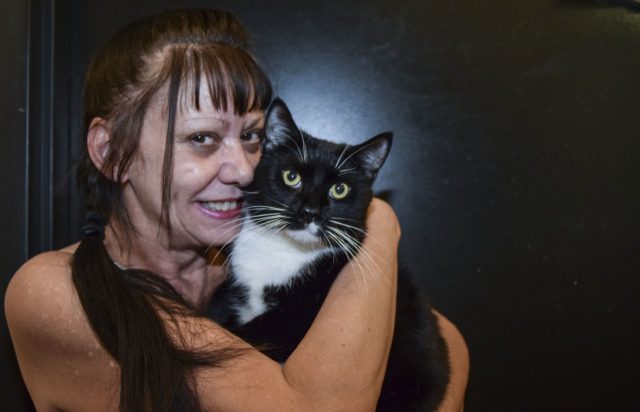 Photo of abuse survivor and her cat (erin nicole) 3 May 2014