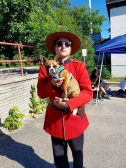 Adorable Harlow with a Canadian Mountie. Photo courtesy of @the_harlow