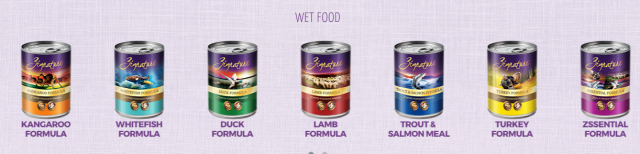 Zignature wet dog food cans range