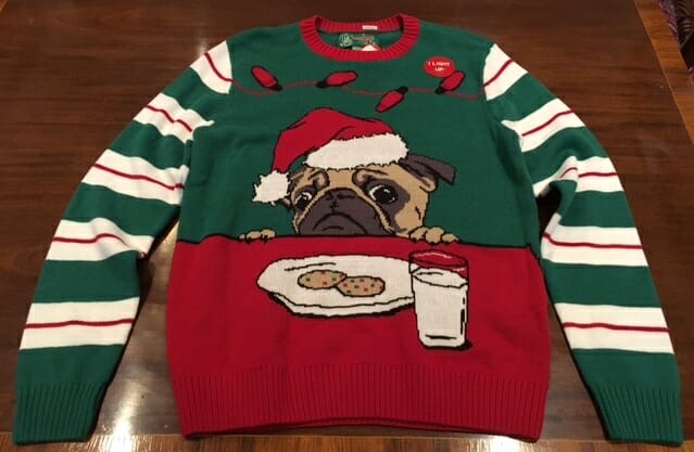 Ugly Pug Christmas sweater