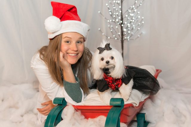 Camiel and Ms Charmin helping at Kids' Pet Club at the Toronto Christmas Pet Expo