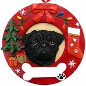 Pug Christmas Ornament