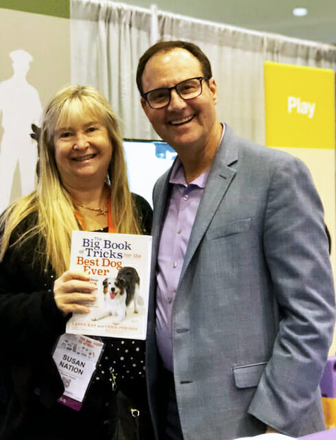 Susan Nation and author Larry Kay at Global Pet Expo 2019