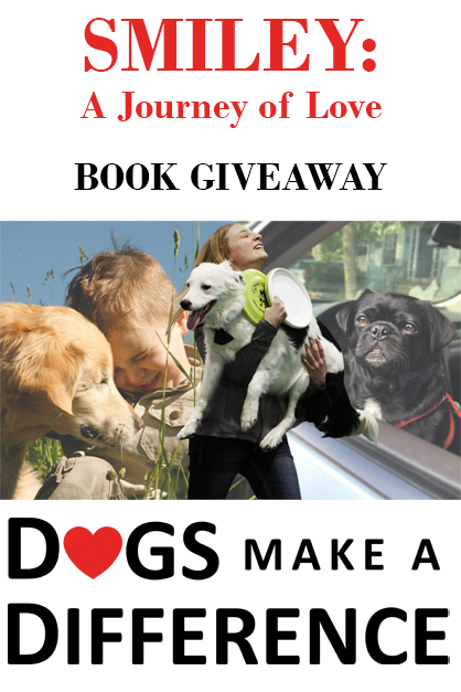 Enter the Dogs Make A Difference Smiely Book Giveaway for a chance to win "Smiley: A Journey of Love" and see our new trailer for the episode "Dogs and Kids"