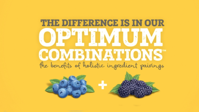 Nutram Dog Food's Optimum Combinations - combines the benefits of holistic ingredient pairings