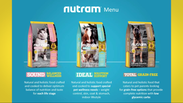 Nutram Menu for dogs and cats