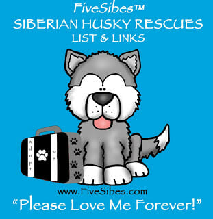 Five Sibes Siberian Husky Rescues List and Links https://fivesibes.com/rescues---lostfound-pets.html